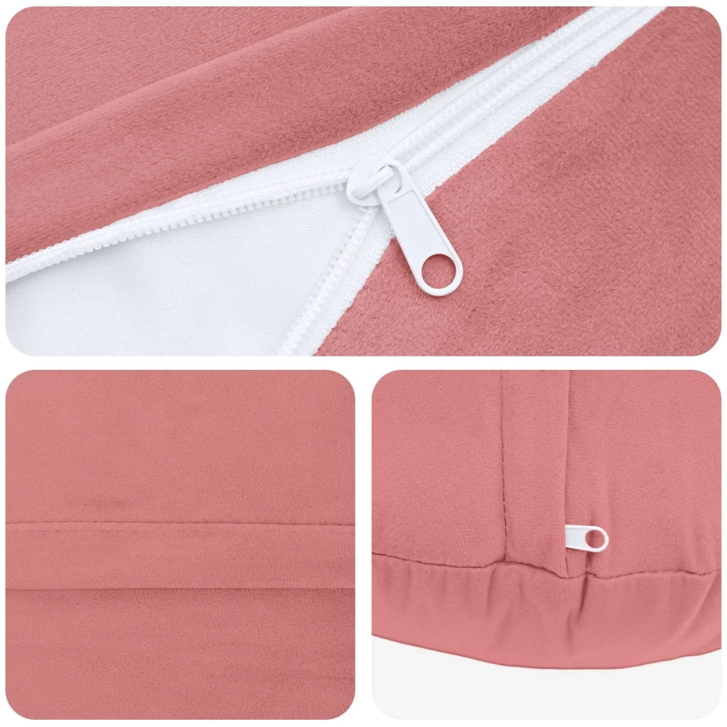 Cuscino con cuscino HEERLEN 2 pz Rosa Velluto 929669
