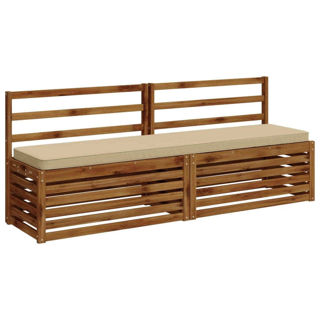 Cuscini per Panchina a 2 Pezzi VUGHT 2 pz 100% Poliestere Beige 951601