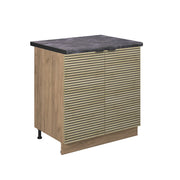 Mobile lavello cucina Fame-Line Pannello in quercia/Rovere dorato 80 cm, PL Antracite Vicco