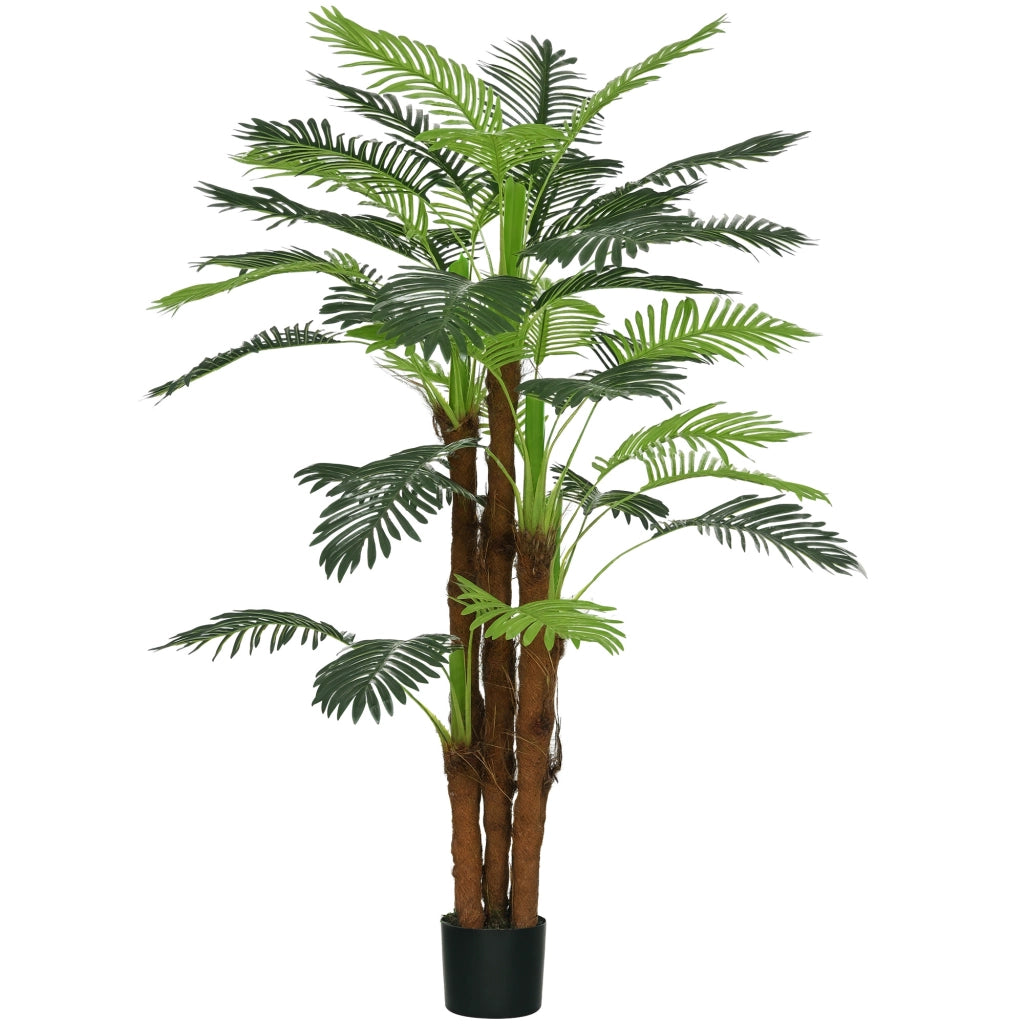 Palma Artificiale 160 cm con Vaso ¨C Minimal ¨C Marrone e Verde