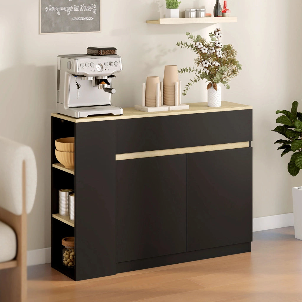 Armadio da Cucina ¨C Minimal ¨C Nero 110x29,5x82 cm