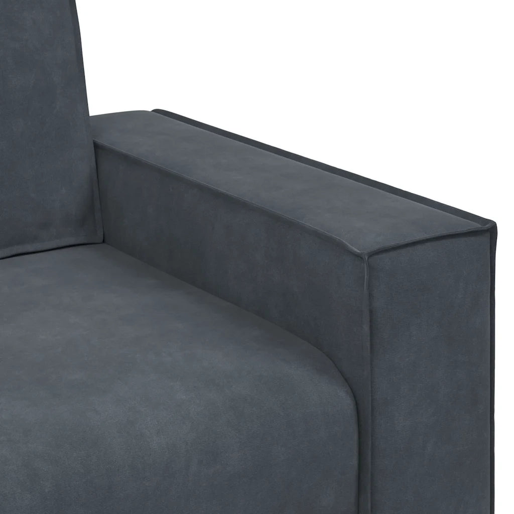 Divano a 3 Posti Grigio Scuro 220x78x84 cm in Velluto 4105031