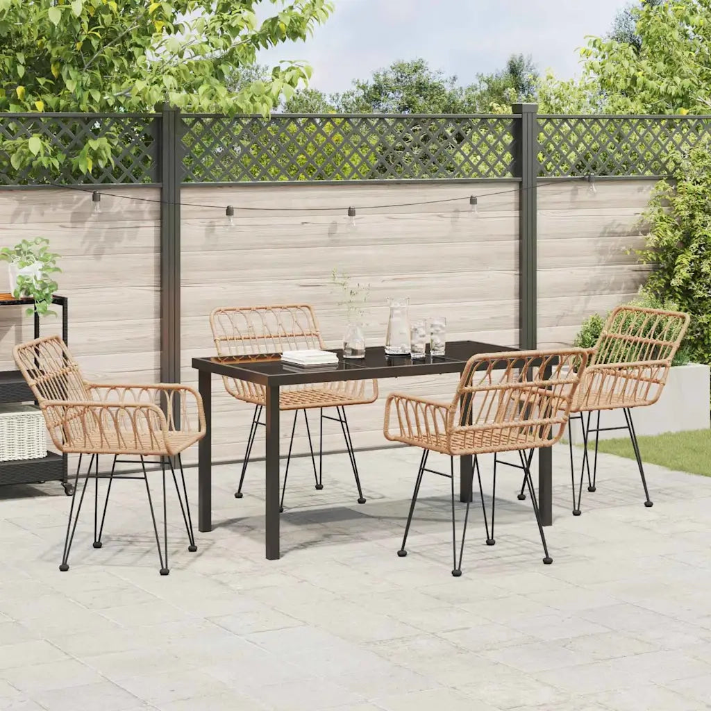 Set da Pranzo per Giardino 5 pcs Marrone 3379179