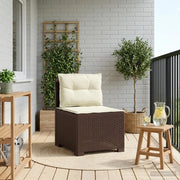 Divano da Giardino a 1 Posto con Cuscini Aspetto Rattan PP 8011800