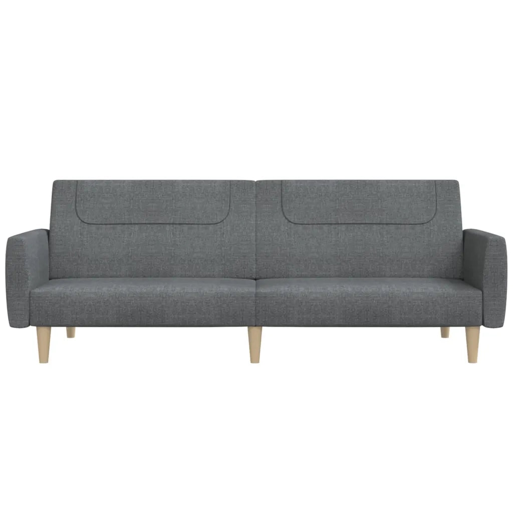 Divano Letto a 2 Posti Grigio Chiaro in Tessuto 375784