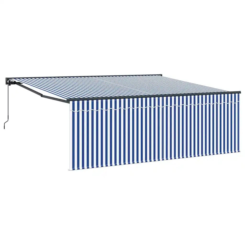 Tenda Retrattile Blu e Bianco 400 × 300 cm 3330487