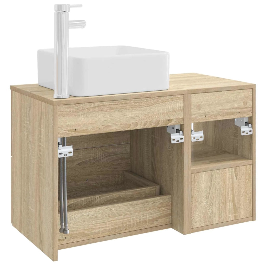 Set di mobili per il bagno 2 pcs Rovere Sonoma 3403898