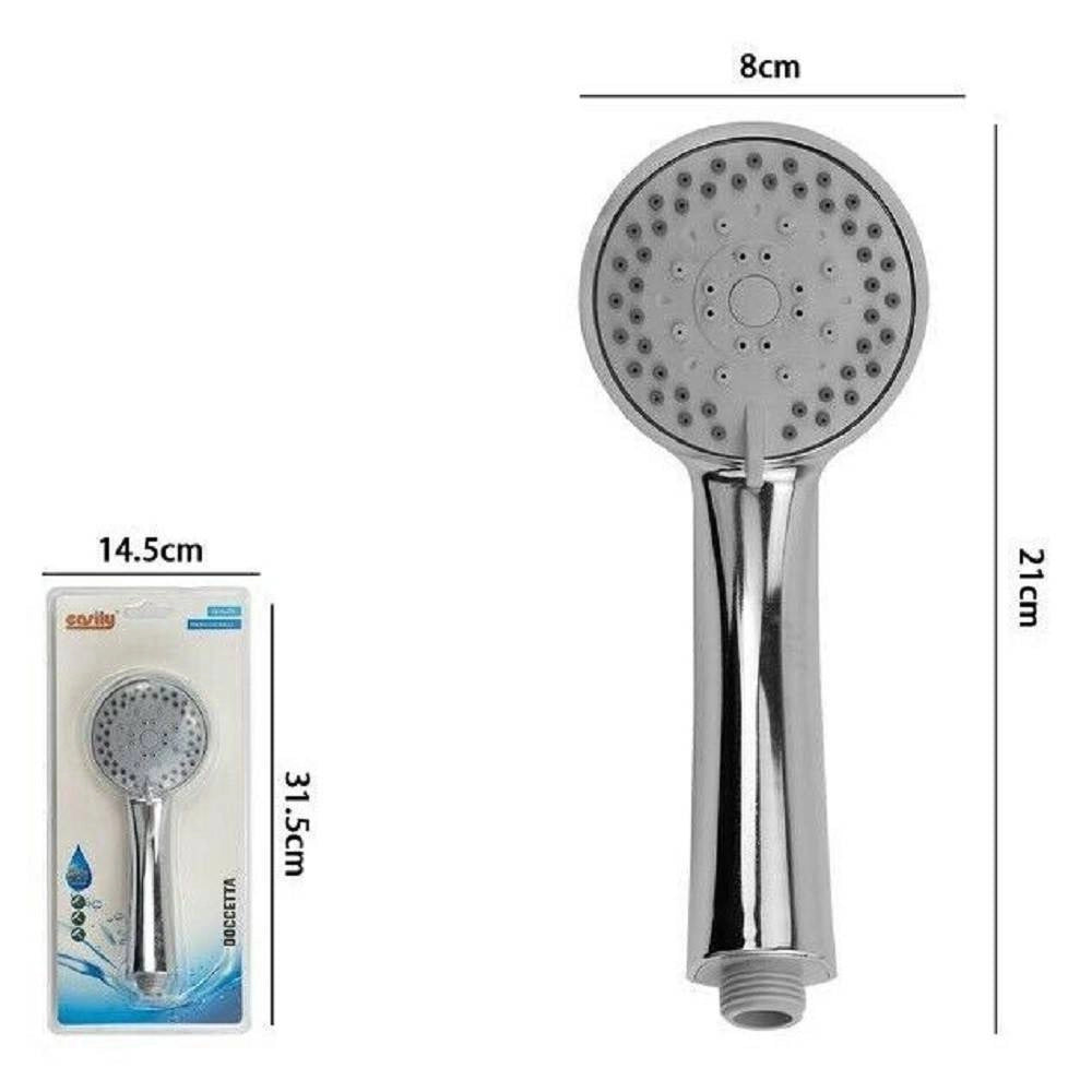 Trade Shop - Doccetta Doccino Soffione Doccia Cornetta Moderno Bagno 69327 21 X 8 Cm Tondo -