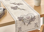 Tovaglia Copritavolo Centrino Runner Tavola Fantasia Floreale Lavanda Made Italy - 40x180 - Lavanda