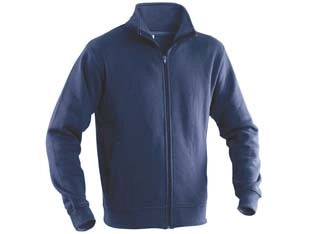 FELPA CON ZIP COTONE E POLIESTERE  tg.S  navy