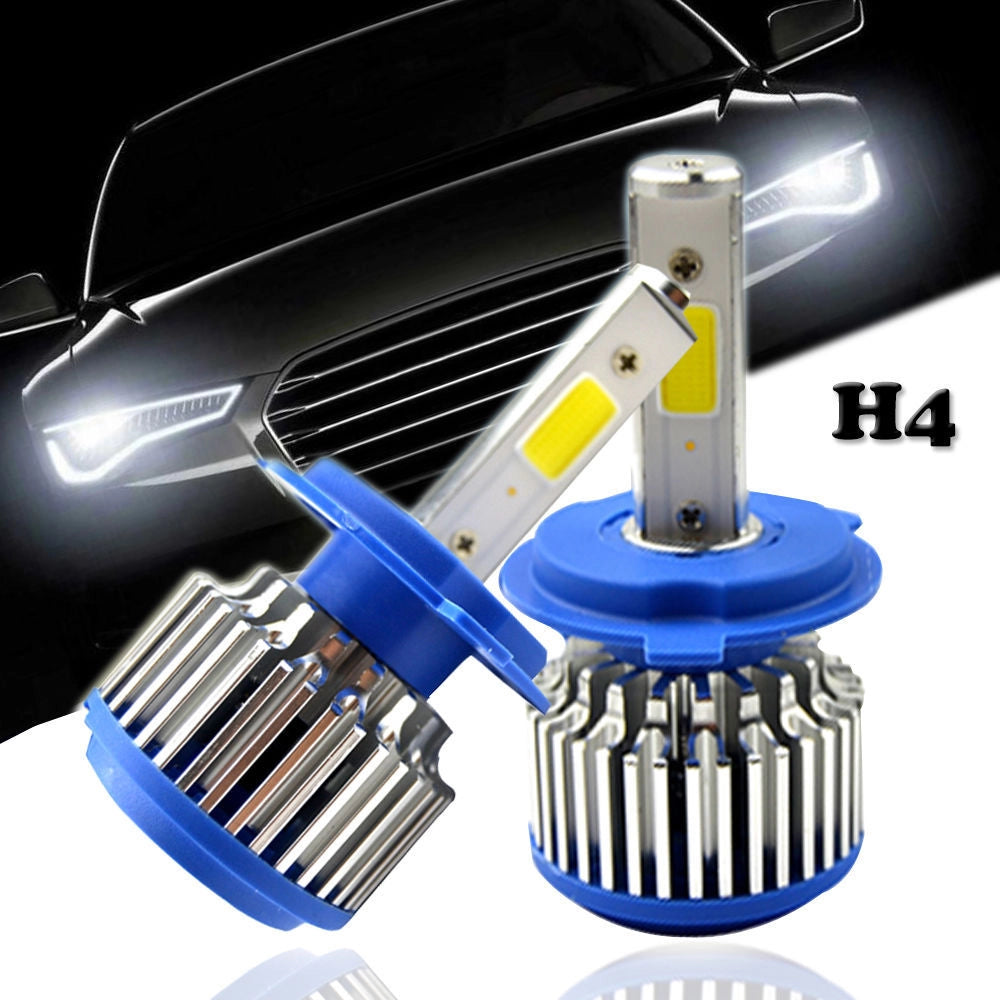 COPPIA LAMPADE FARI RICAMBIO PER AUTO LED H4 ALTA LUMINOSITA' BIANCO FREDDO 40W