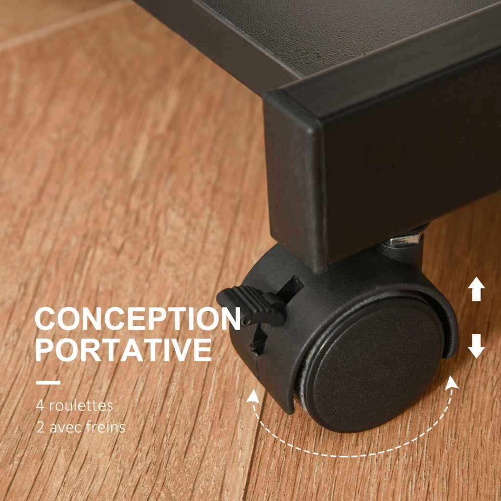Scrivania per Computer con Cassetto Scorrevole e Ripiano ¨C Minimal ¨C Nero