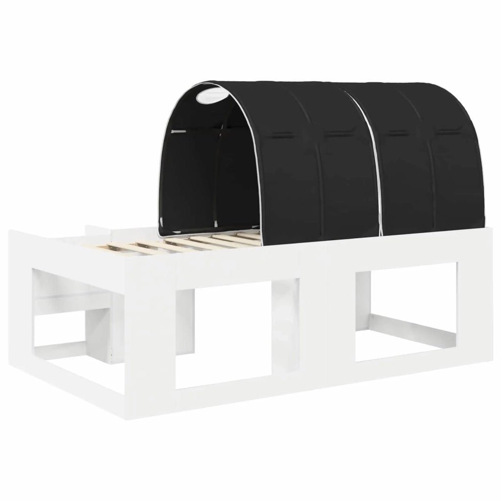 Letto con Tunnel 3 pz Bianco e Nero Legno ingegnerizzato 3423622