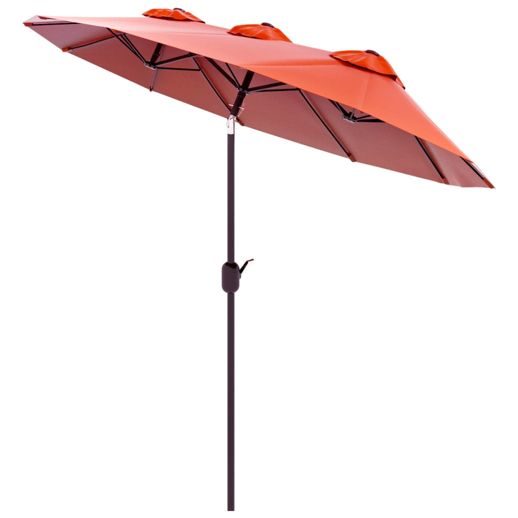 Ombrellone da Giardino ¨C Minimal ¨C Rosso 295x152x222 cm
