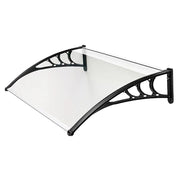 Pensilina Tettoia 120x80 Cm Esterno Porta Ingresso Trasparente Modulare Tetto Copertura Policarbonato