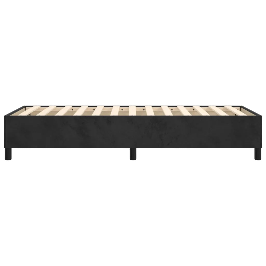 Letto singolo | Letto per adulti | Struttura Letto a Rete a Molle Nero 90x190 cm in Velluto