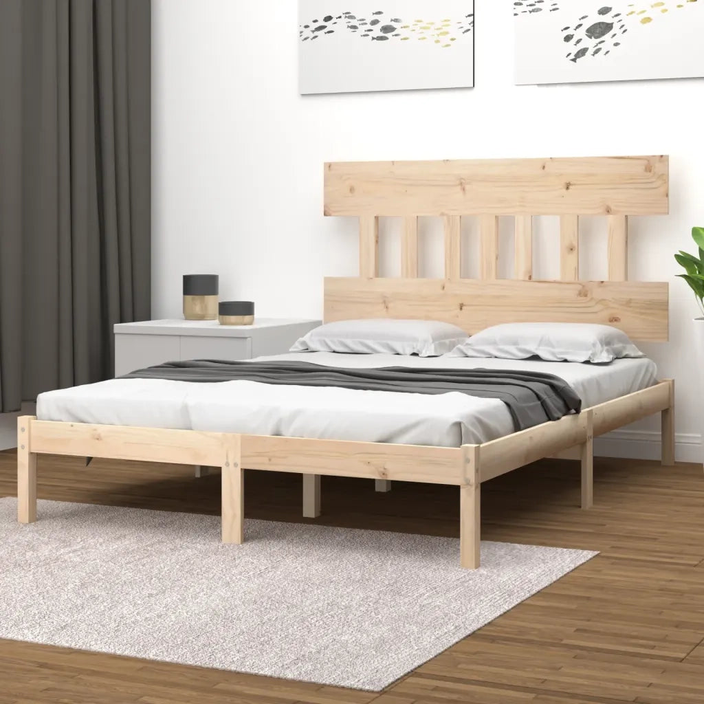 Letto matrimoniale | Letto per adulti | Giroletto in Legno Massello 160x200 cm