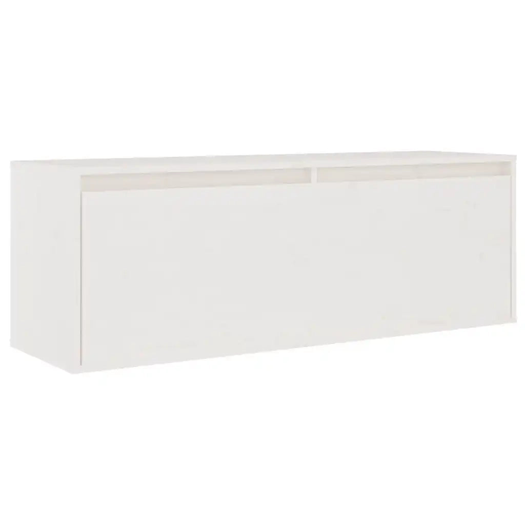 Mobili Porta TV 6 pz-Credenza per TV Bianchi in Legno Massello di Pino
