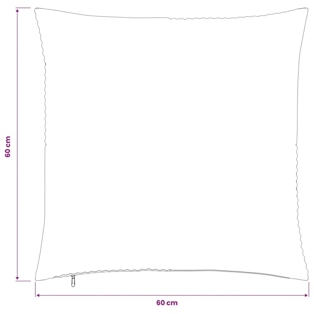 Federa 2 pcs ALMELO Rosso Arancio 60 x 60 cm corduroy 915405