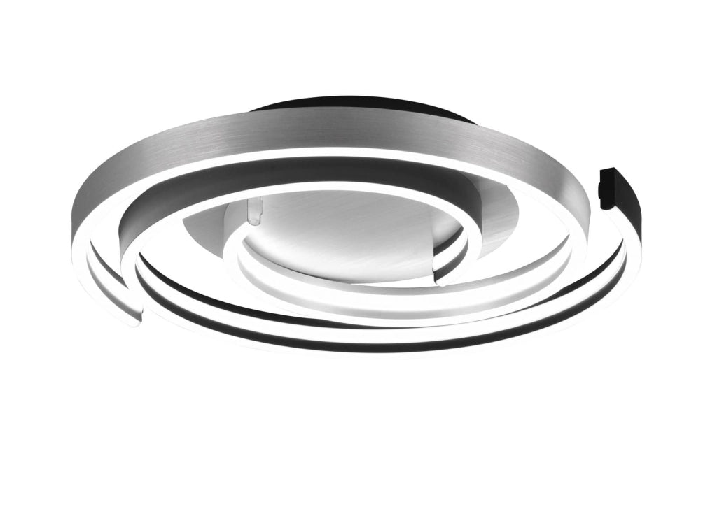 Plafoniera LED Trio Caya 50cm 58W cromo/nero 2700-6000K