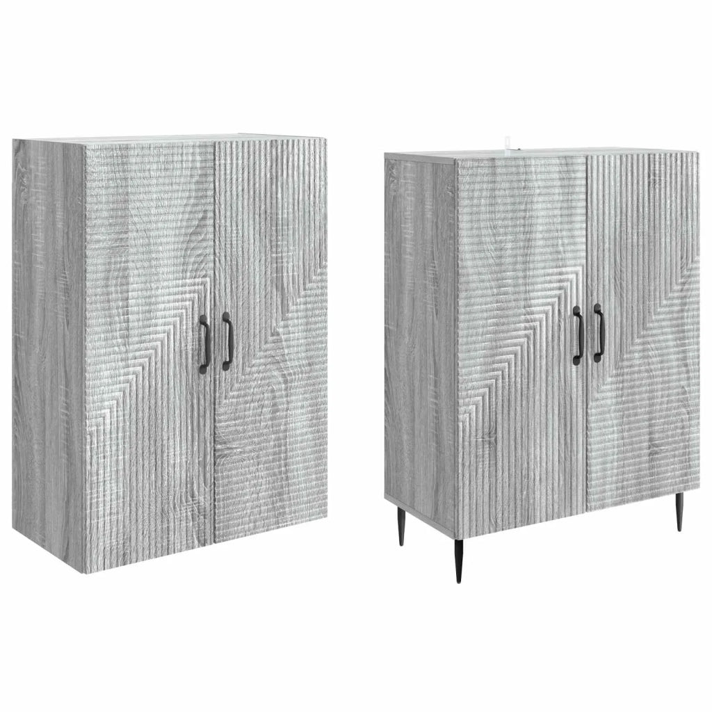 Set di armadi 2 pcs Sonoma grigio 66 x 34,5 x 89,5 cm 3416625