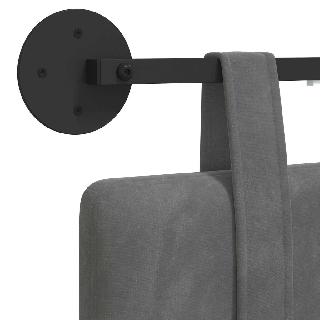 Testiera | Testata sospesa Con luce LED Grigio Scuro Velluto
