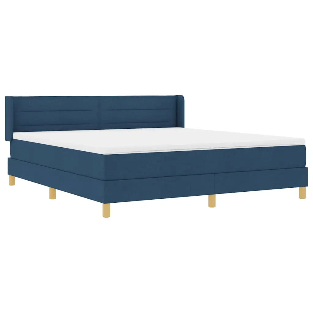 Letto a molle con materasso Blu 200 x 180 cm Tessuto 3341250