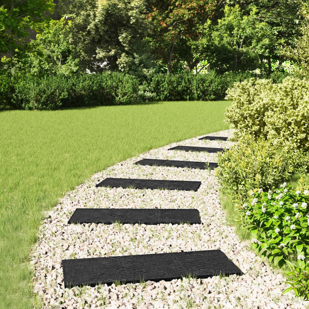 Pietra da Passo 6 pcs Nero 60,5 x 25 x 2 cm Gomma