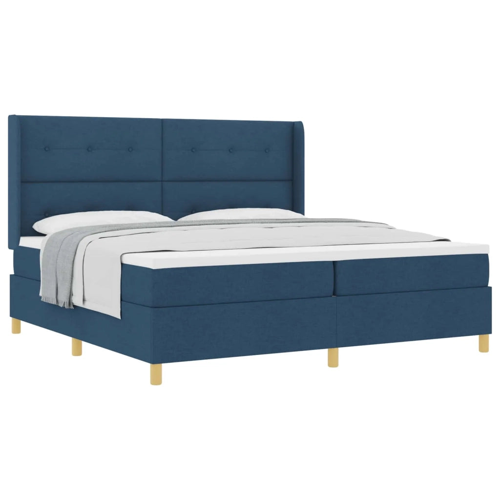 Letto a molle con materasso Blu 200 x 200 cm Tessuto 3341860