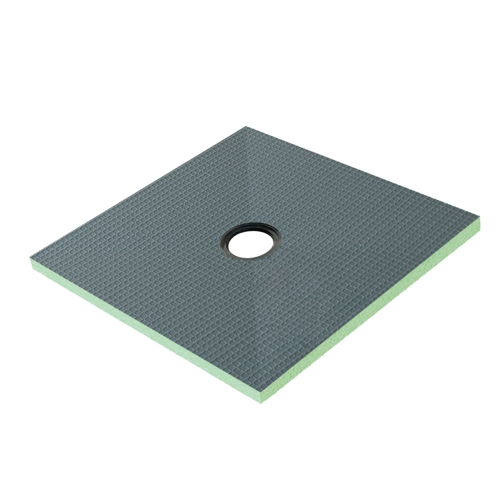 Piatto Doccia Pronto da Piastrellare in Estruso Rigida Polistirene Tagliabile Isolamento per Bagno Dimensione 80x80X4 cm
