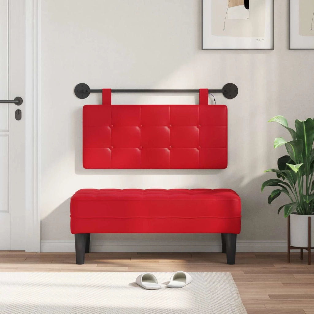 Testiera sospesa Con luce LED Rosso Similpelle 3424382