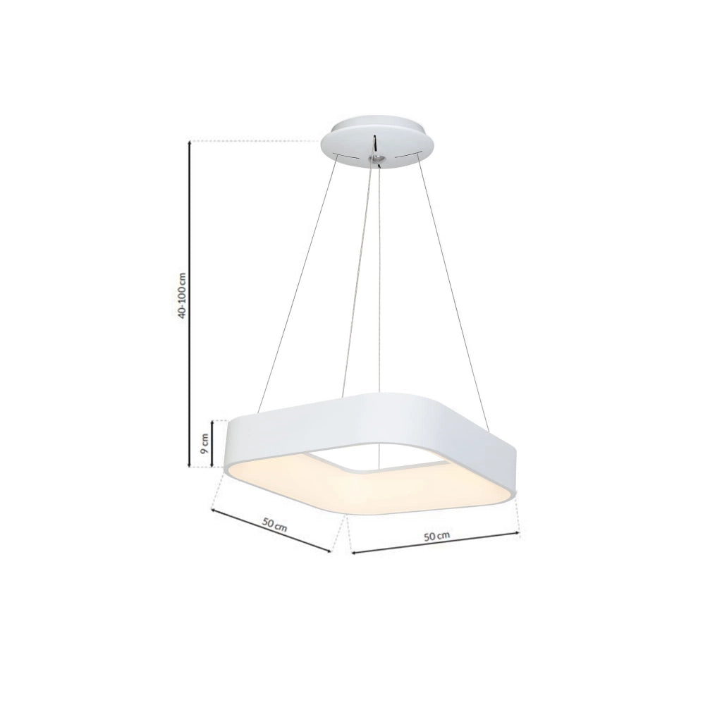Lampada a sospensione Milagro Astro LED 24W bianca 50cm