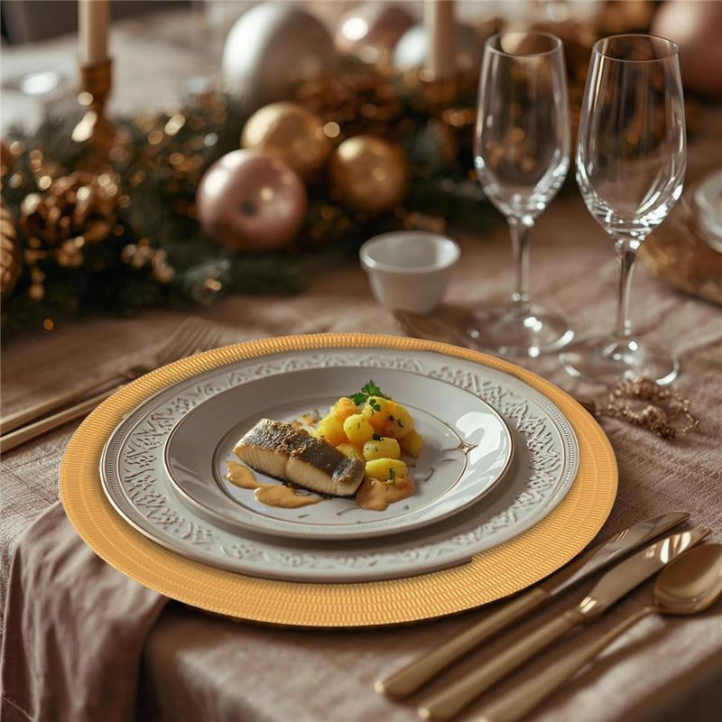 MA MAISON SOTTOPIATTO ELEGANCE COLORE GOLD NATALE - DIAMETRO 33 CM