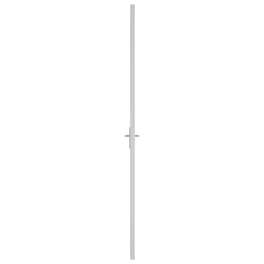 Porta Interna 83x201,5 cm Bianca in Vetro ESG e Alluminio 350573