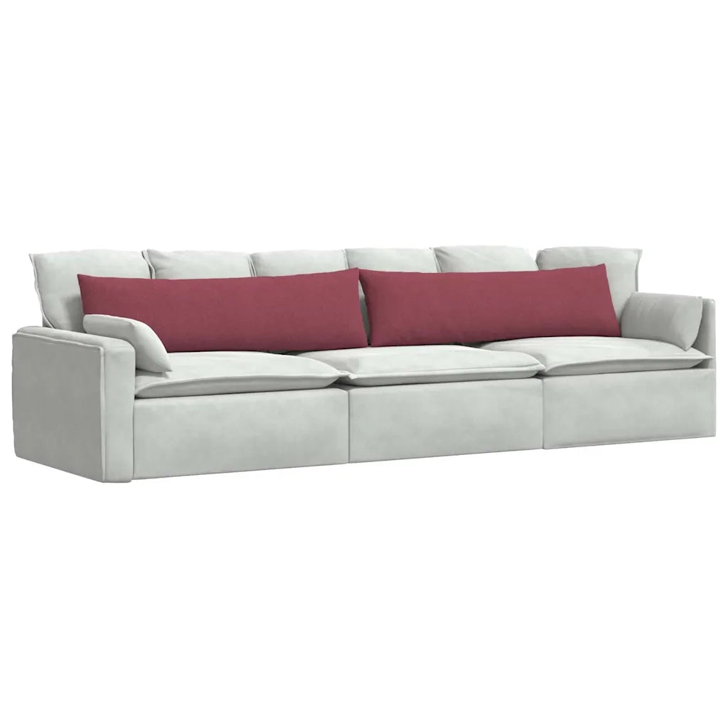 Cuscini da Divano 2 pcs Rosso Vino 145 x 40 cm Tessuto 42013828