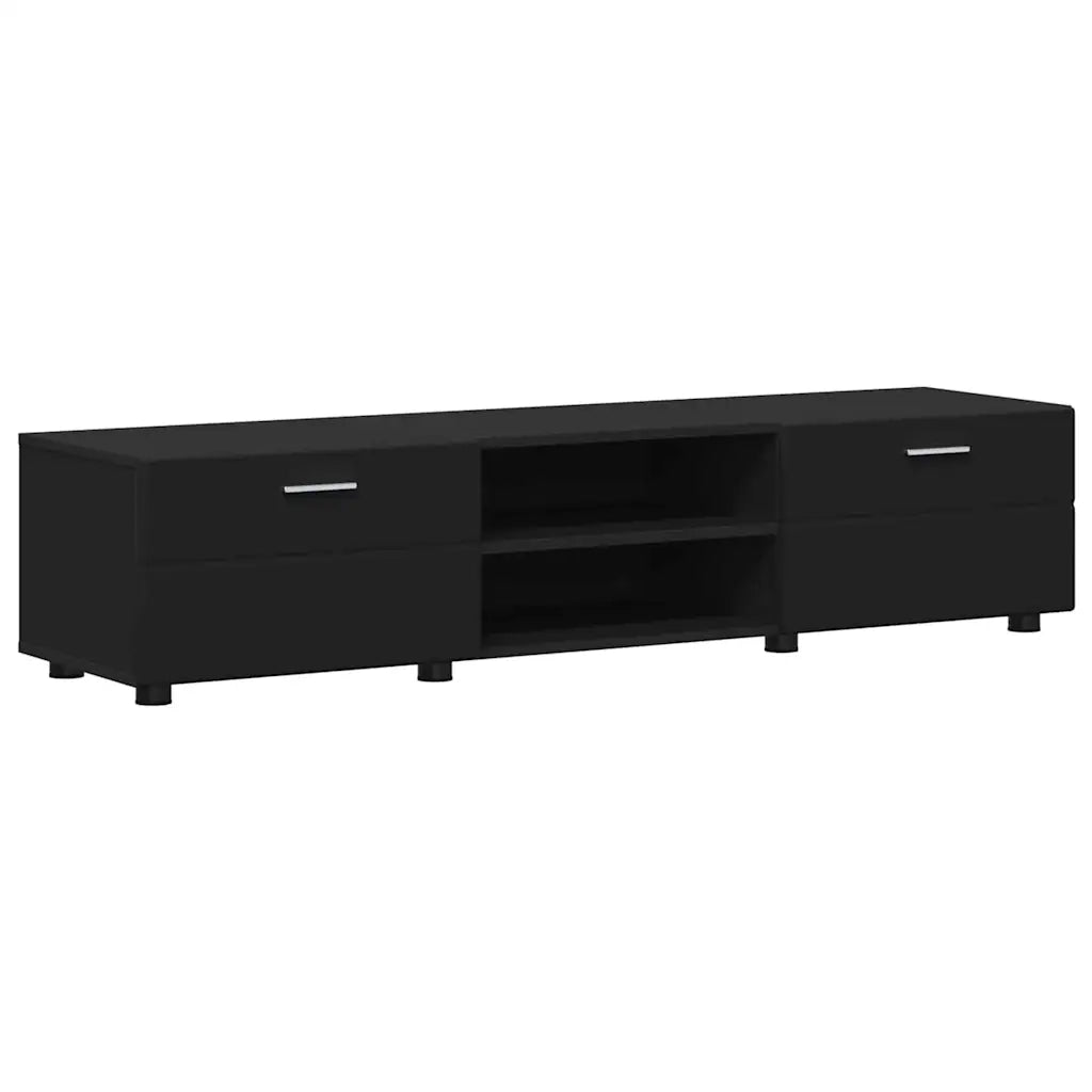 Set mobile TV con cassetto FLORIN Nero Legno multistrato