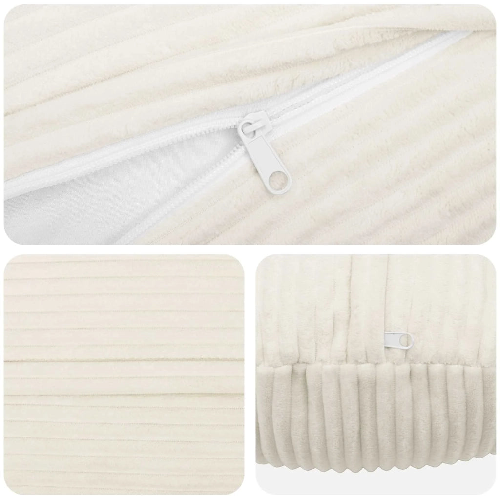 Federa 6 pcs HEERLEN Crema Ø 60 cm corduroy 922922