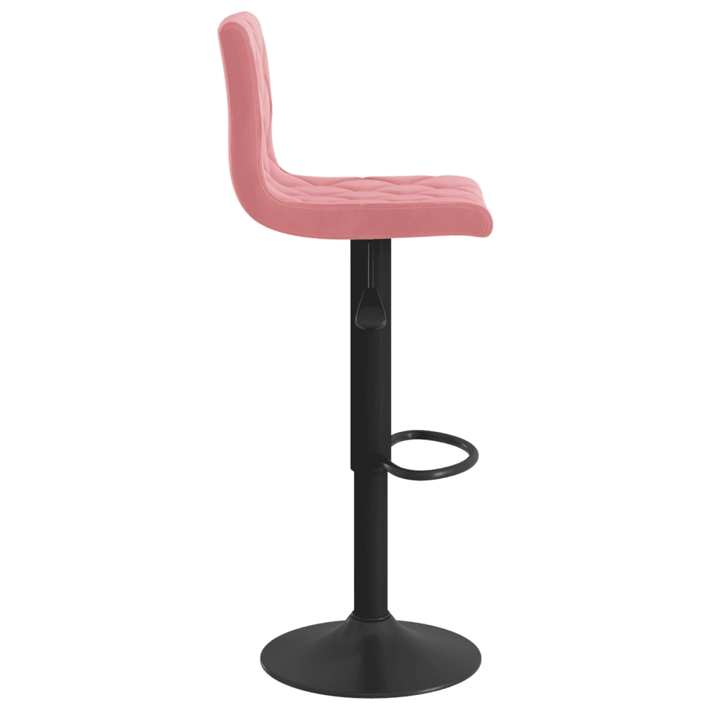 Sgabelli da Bar 2 pz Rosa in Velluto 333736
