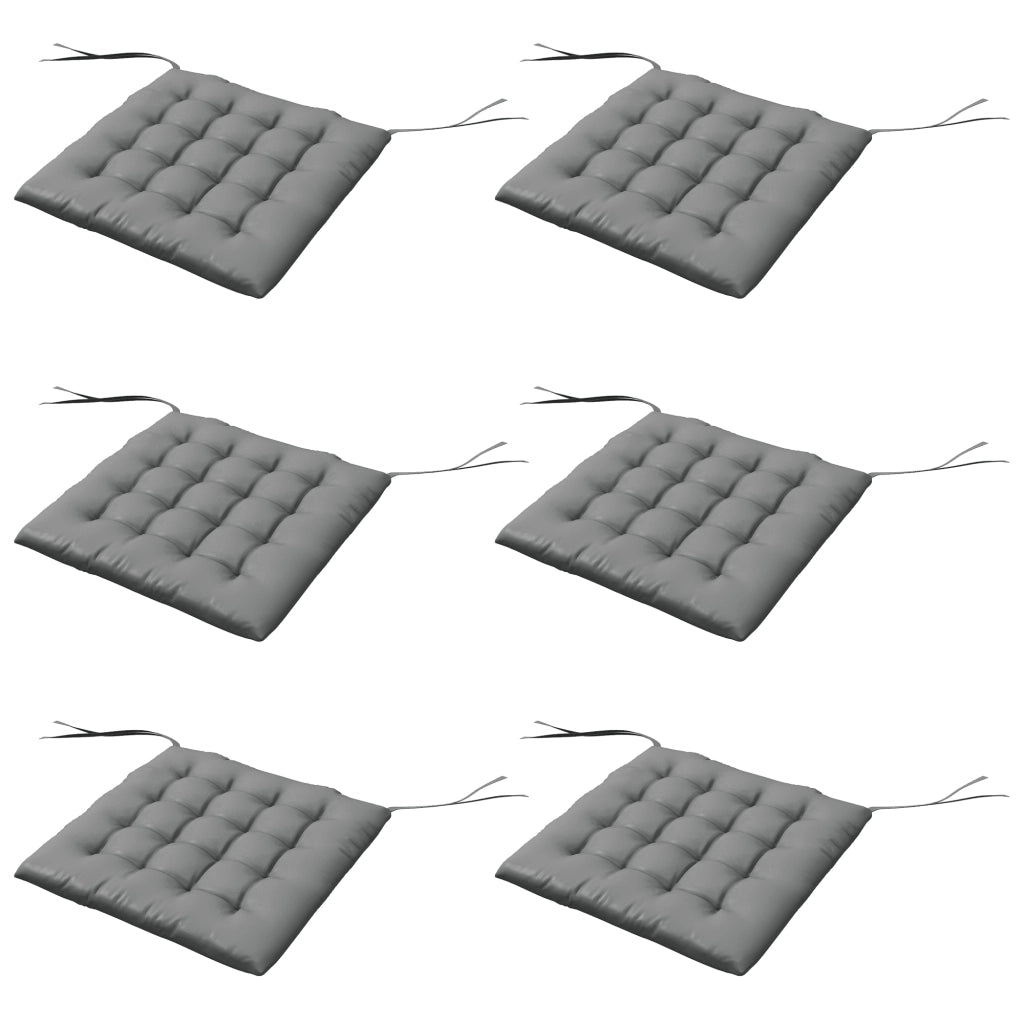 Cuscini per Sedie da Pranzo ¨C Minimal ¨C 6 Pezzi 40x40 cm Grigio