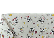 Tovaglia Per Salotto Cucina Tavolo 100% Cotone Made In Italy Mucca RP - 140x300 - Mucca