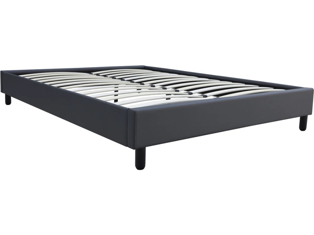 Base letto "Andy" - 160 x 200 cm - PVC - Grigio antracite