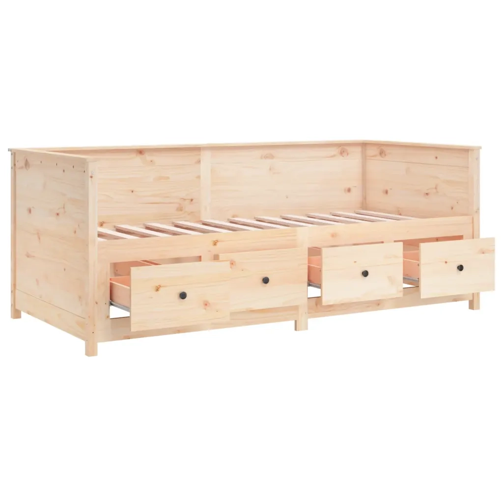 Letto singolo | Letto per adulti | Dormeuse senza Materasso 90x190 cm in Legno Massello di Pino