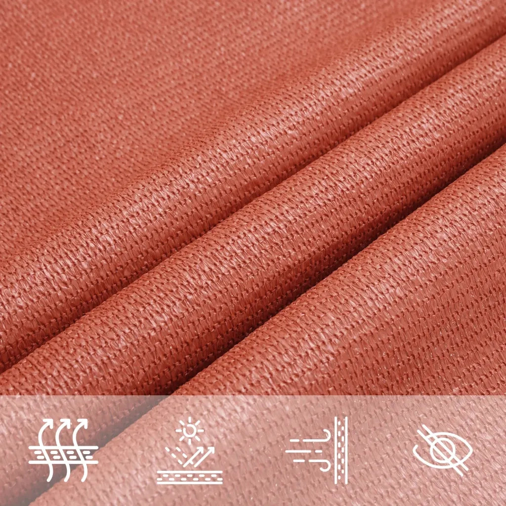 Vela Parasole | Telo Ombra | Vela da ombra 160 g/m2 Quadrata Terracotta 2,5x2,5 m in HDPE