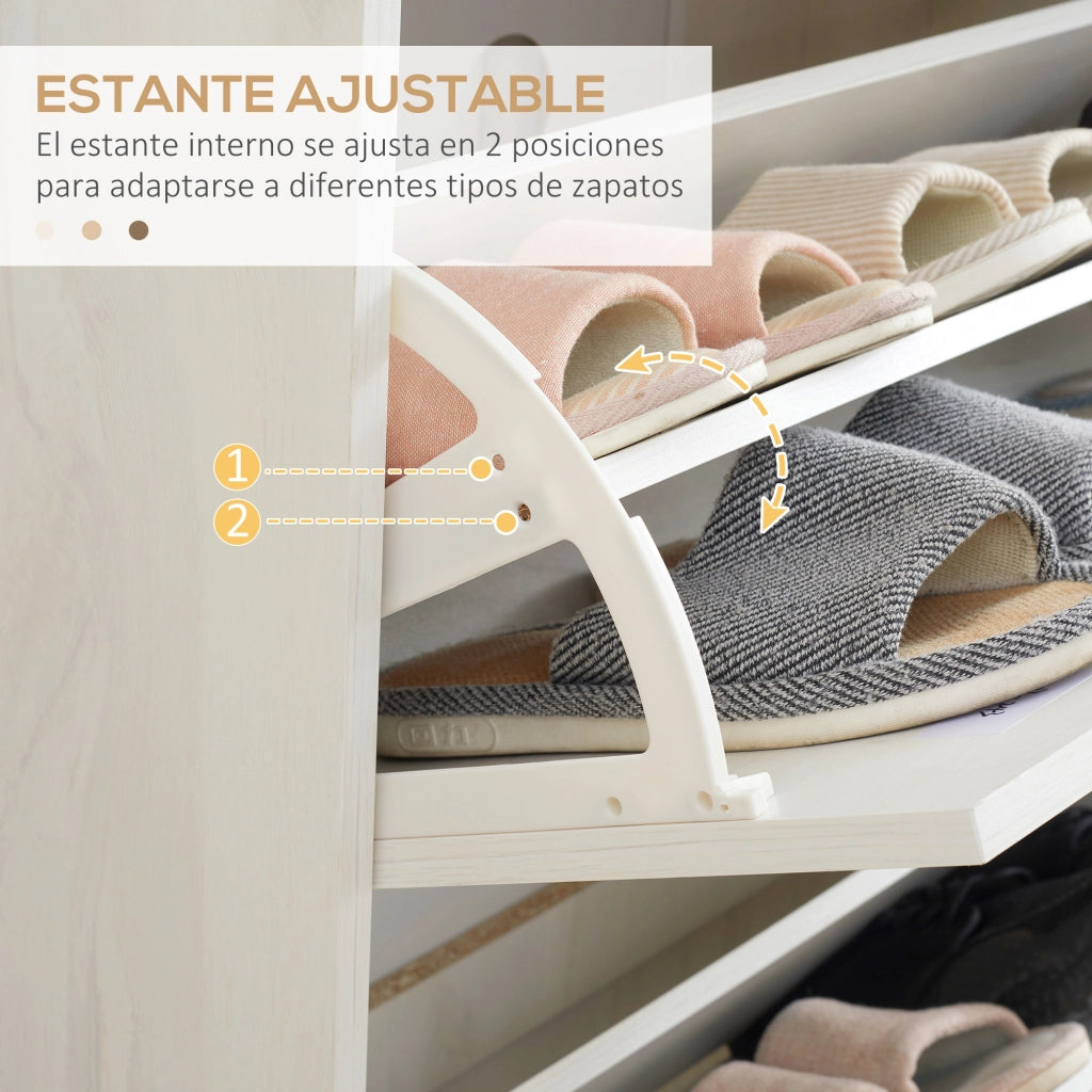Scarpiera con 3 Cassetti ¨C Minimal ¨C 70x23,5x122 cm Bianco