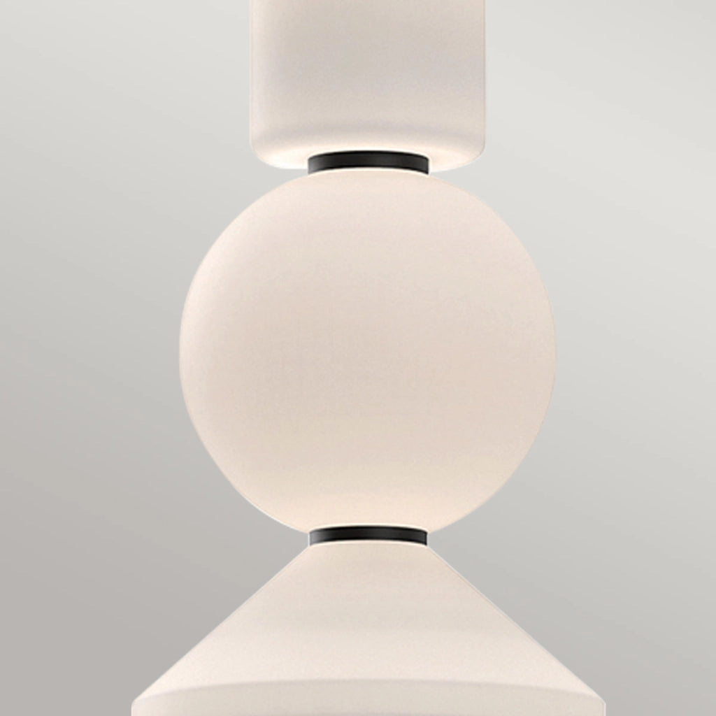 Sospensione LED 20W Alora Mood Bijou opale bianco/nero