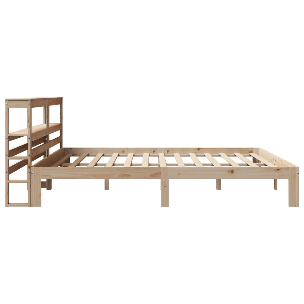 Giroletto con Testiera 200x200 cm in Legno Massello di Pino