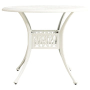 Tavolo da Giardino | Tavolino da esterno Bianco 90x90x74 cm in Alluminio Pressofuso