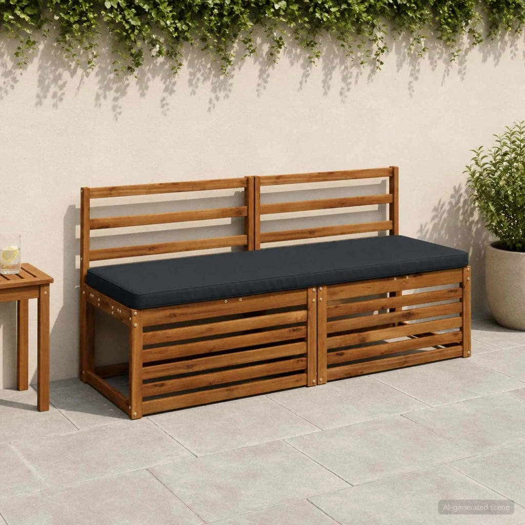 Cuscino per Panchina a 1 Pezzo VUGHT 100% Poliestere Blu Scuro 951934