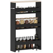 Carrello mobile con 3 ripiani ¨C Minimal ¨C 48x15x80 cm nero