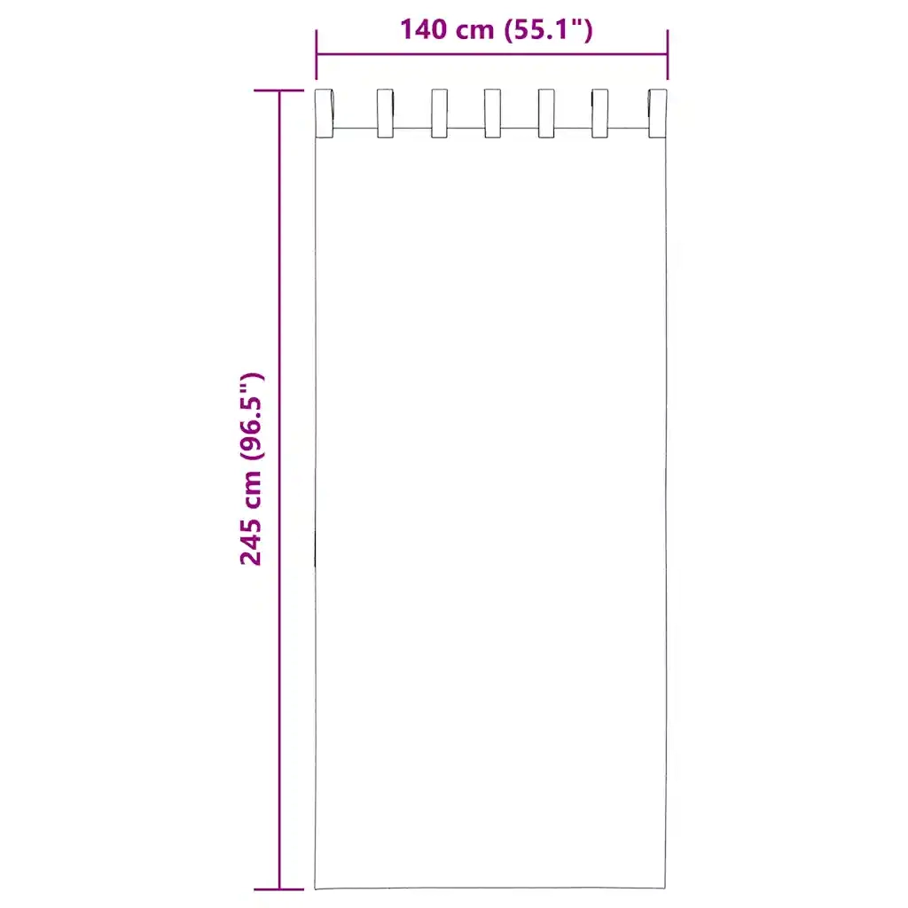 Tende in Voile con Passanti 2 pz Grigio Chiaro 140x245 cm